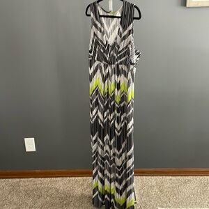 Laura Ashley V neck maxi dress size L